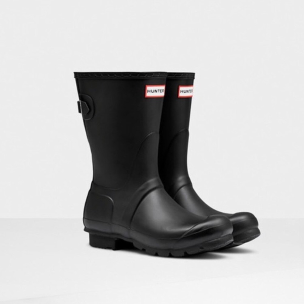 Black Matte Hunter Rain Boots